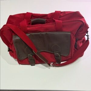 Vintage Marlboro Red and Brown Men's Bag